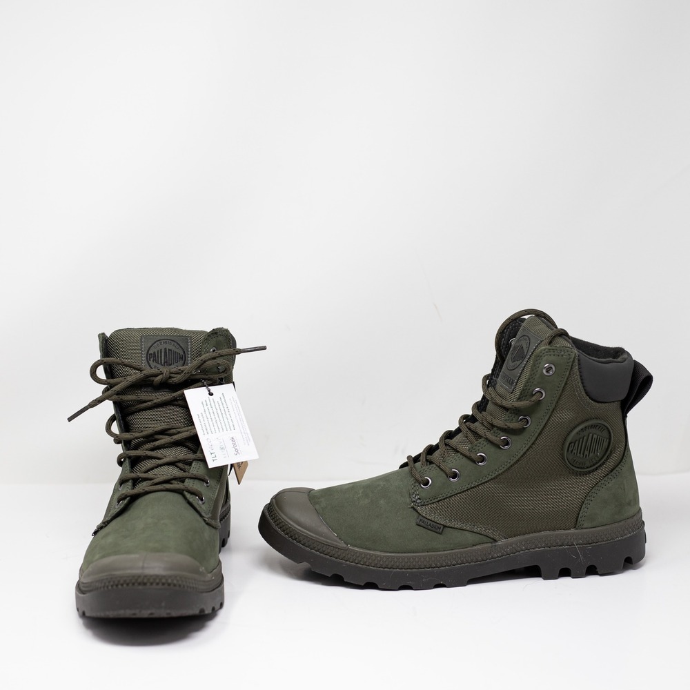NEW Palladium Pampa Sport Cuff Ankle Utility Boots Shoes Olive Night 10